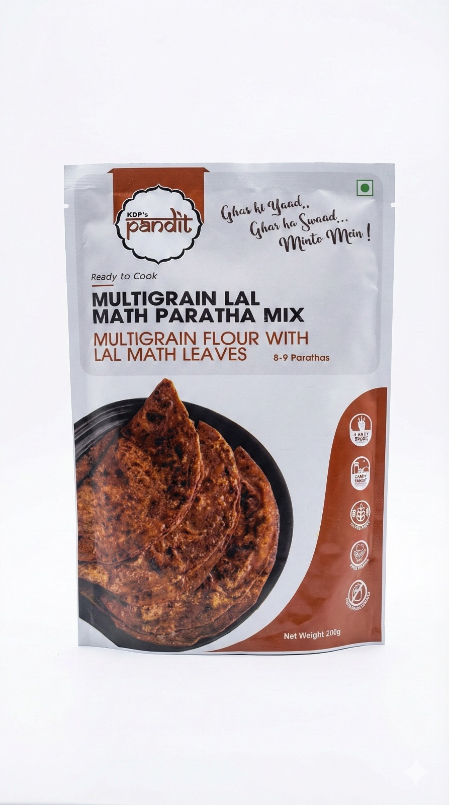 KDP'S Pandit Multigrain Lal Math Paratha Mix 200gm