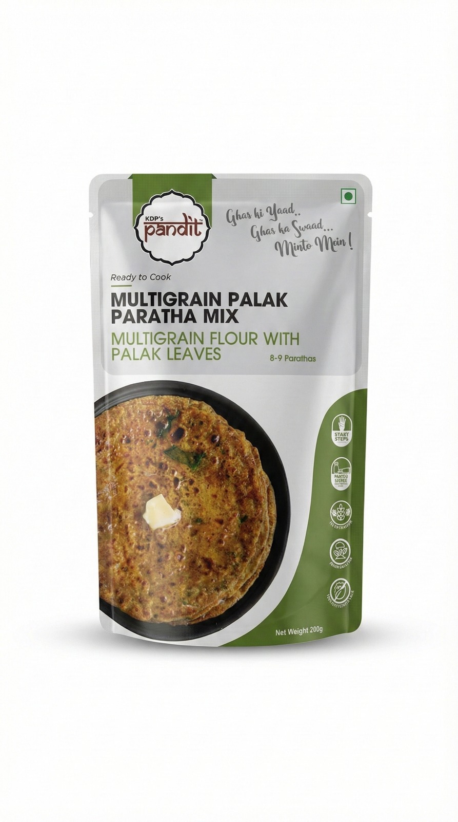 KDP'S Pandit Multigrain Palak Paratha Mix 200gm