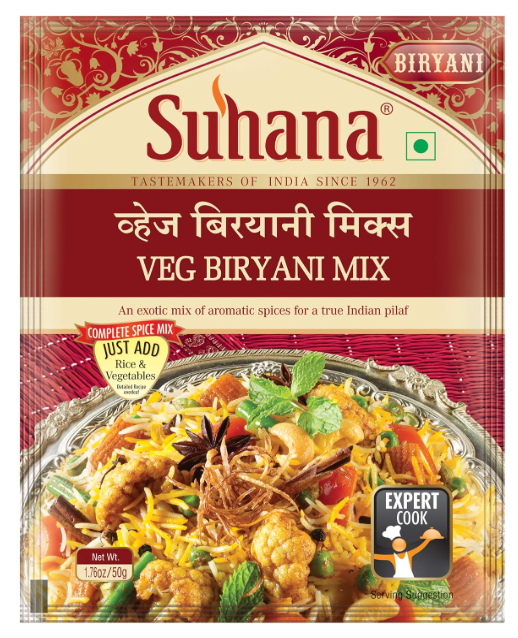 Suhana Vegetable Biryani Ready to Cook Mix 50gm