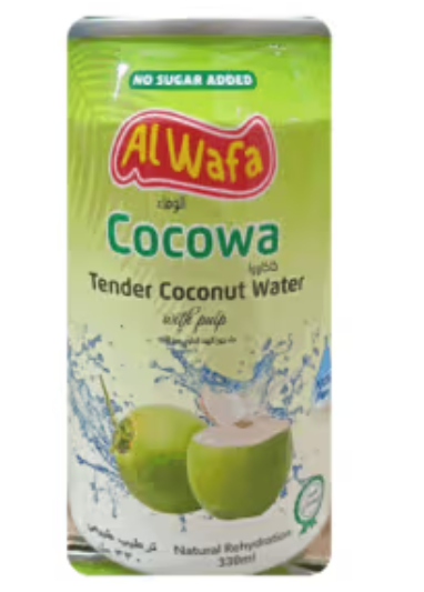 Al Wafa Cocowa Tender Coconut Water 330ml