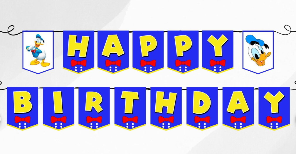 Bunting Banner Donald Duck B