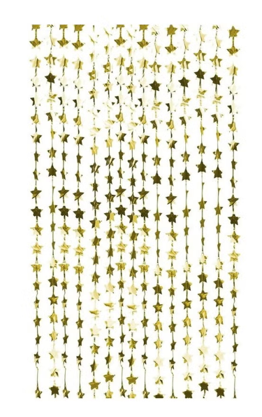 Curtains Polyester Round Star Gold