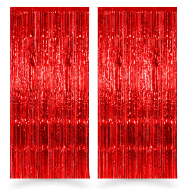 Curtains Polyester Spl Red
