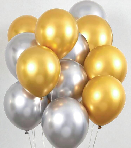 Foil Balloon Hb- Gold + Silver
