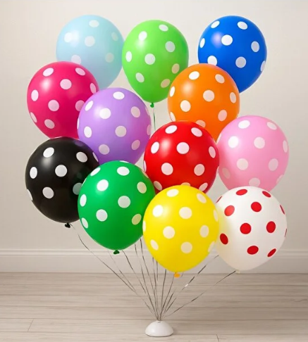 Foil Balloon Multi Polka dot