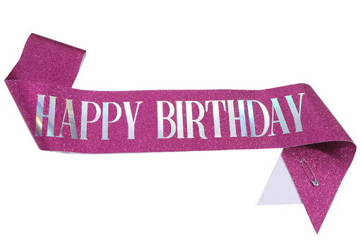 Glitter Happy birthday Lace