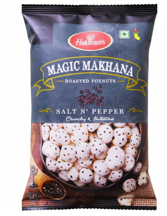 Haldirams Roasted Foxnuts Salt N Pepper 30gm