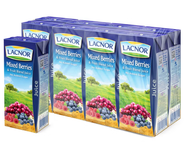 Lacnor Mixed Berries & Fruit Blend Juice 180ml PACK