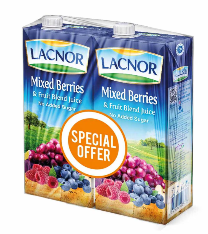 Lacnor Mixed Berries & Fruit Blend Juice 1Ltr PACK