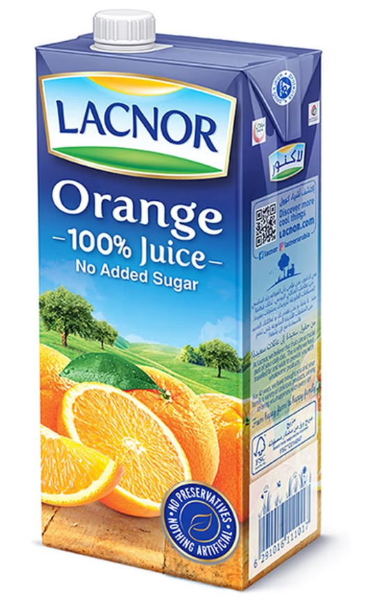 Lacnor Orange Juice 1Ltr