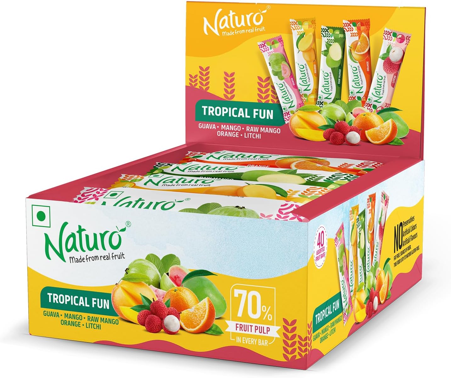 Naturo Assorted Fruit Bars 140gm