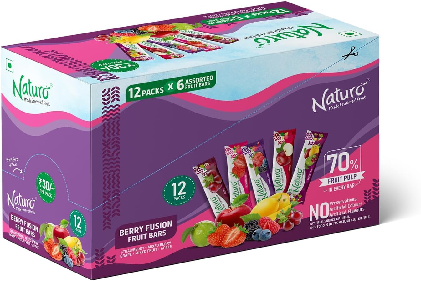 Naturo Berry Fusion Fruit Bars 42gm