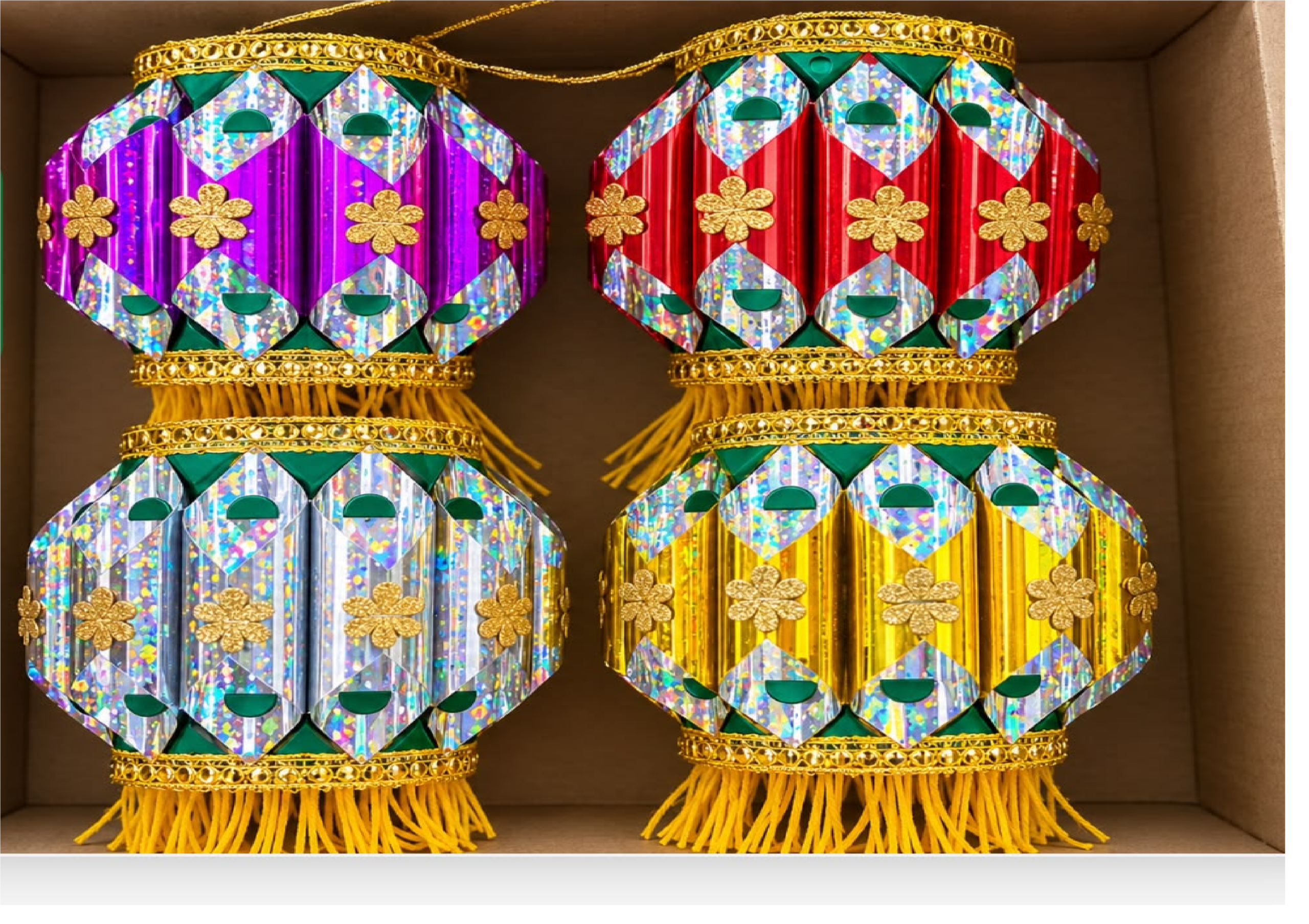6 Pcs Ready Patta Karanji Lace Box Packing