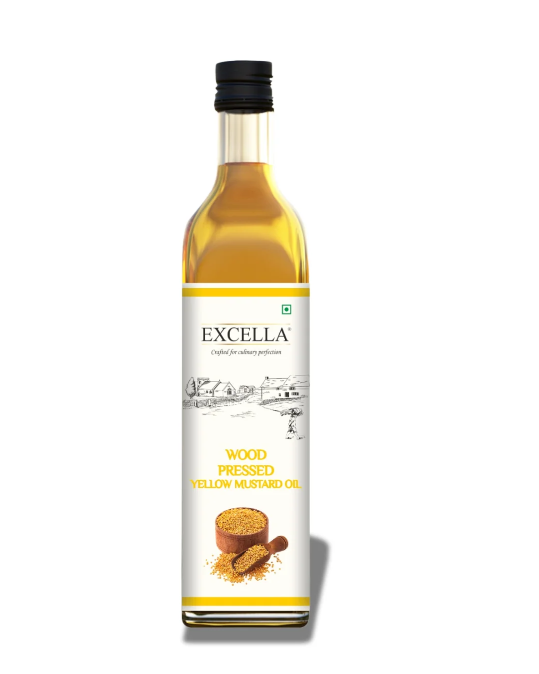 Excella Wood Pressed Yellow Mustard Oil -1ltr