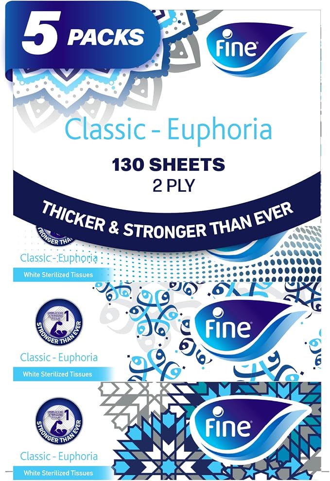 Facial Tissues Classic Euphoria Small 130x2Ply CTN