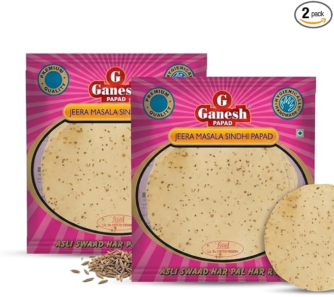Ganesh Jeera Papad 7″ 200gm
