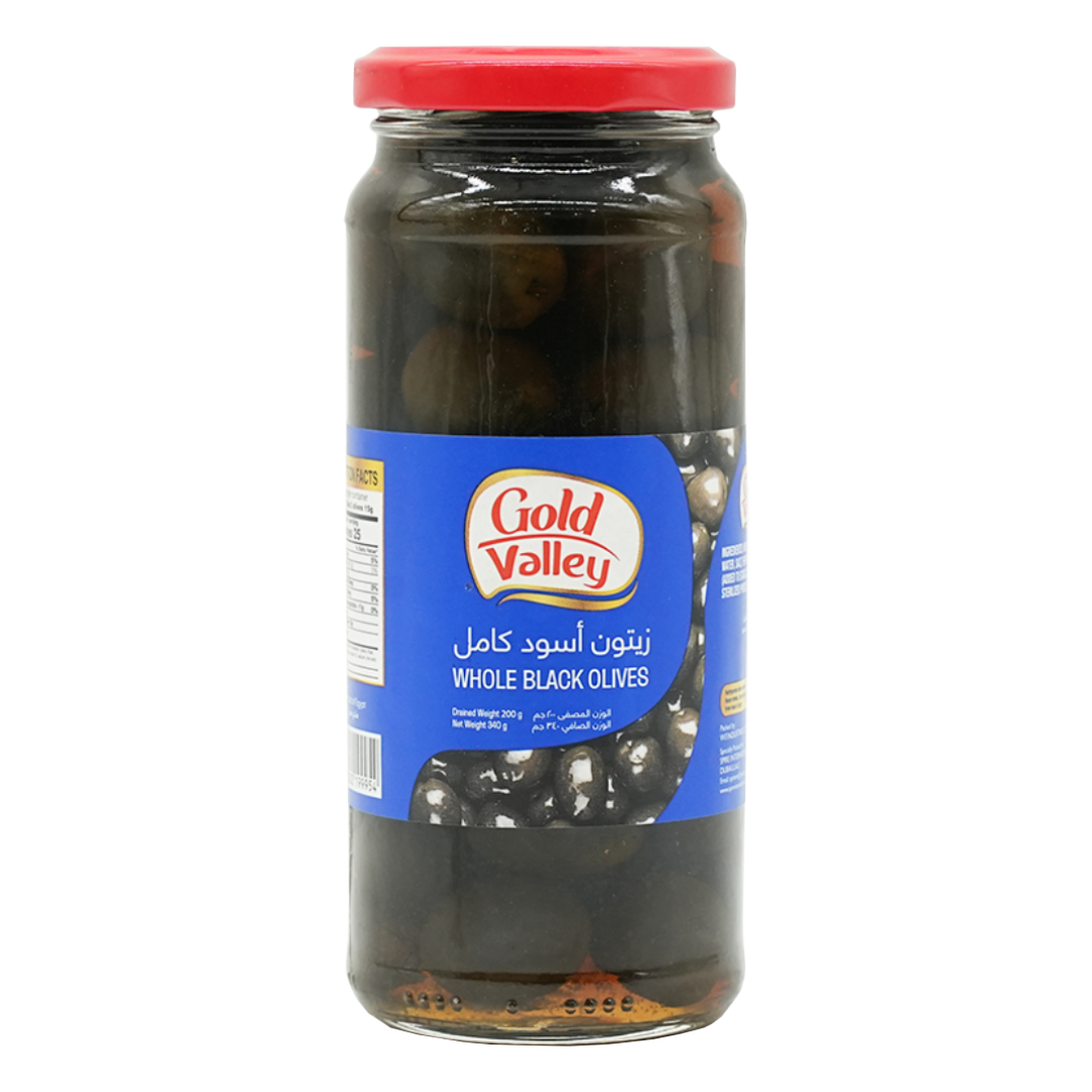 Gold Valley Whole Black Olive Slice 340gm