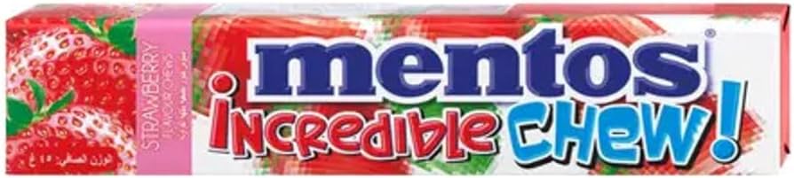 Mentos Incredible Soft Candy Chew-Strawberry