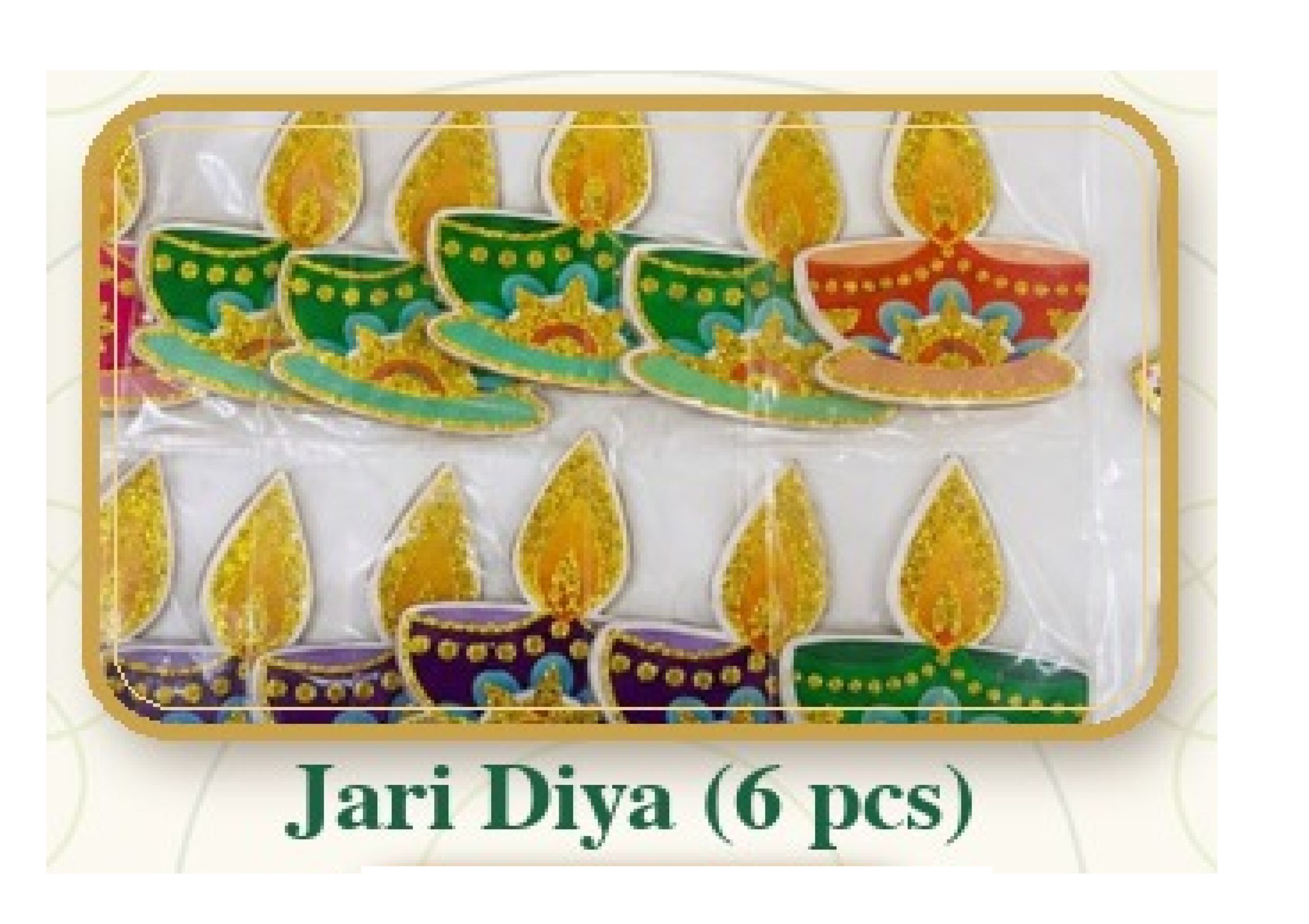 Paper Jari Diya 6 Pcs Packing